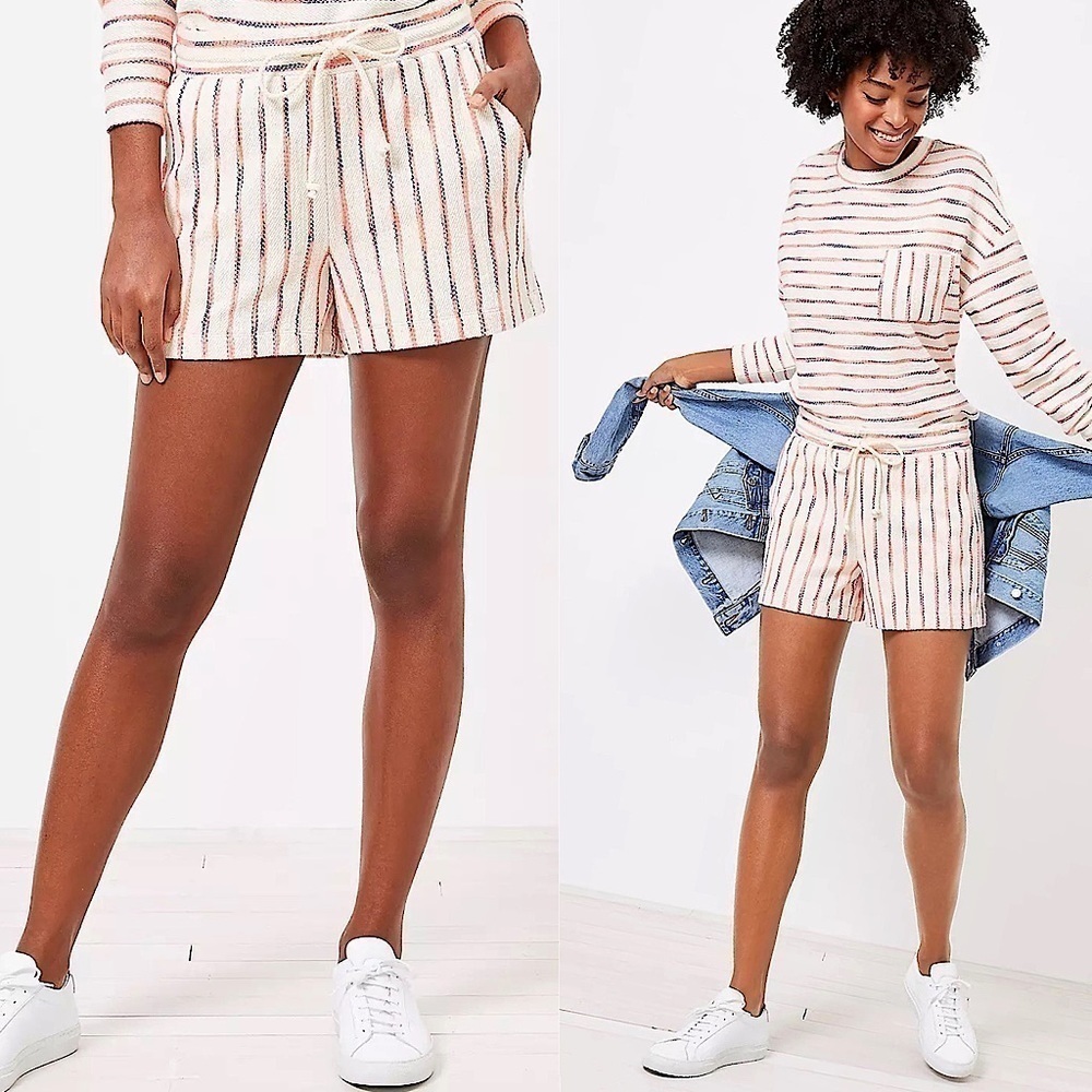 Lou & Grey Neon Striped Terry Shorts